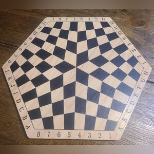 Three Player Wooden Chess Board By Professor Puzzle